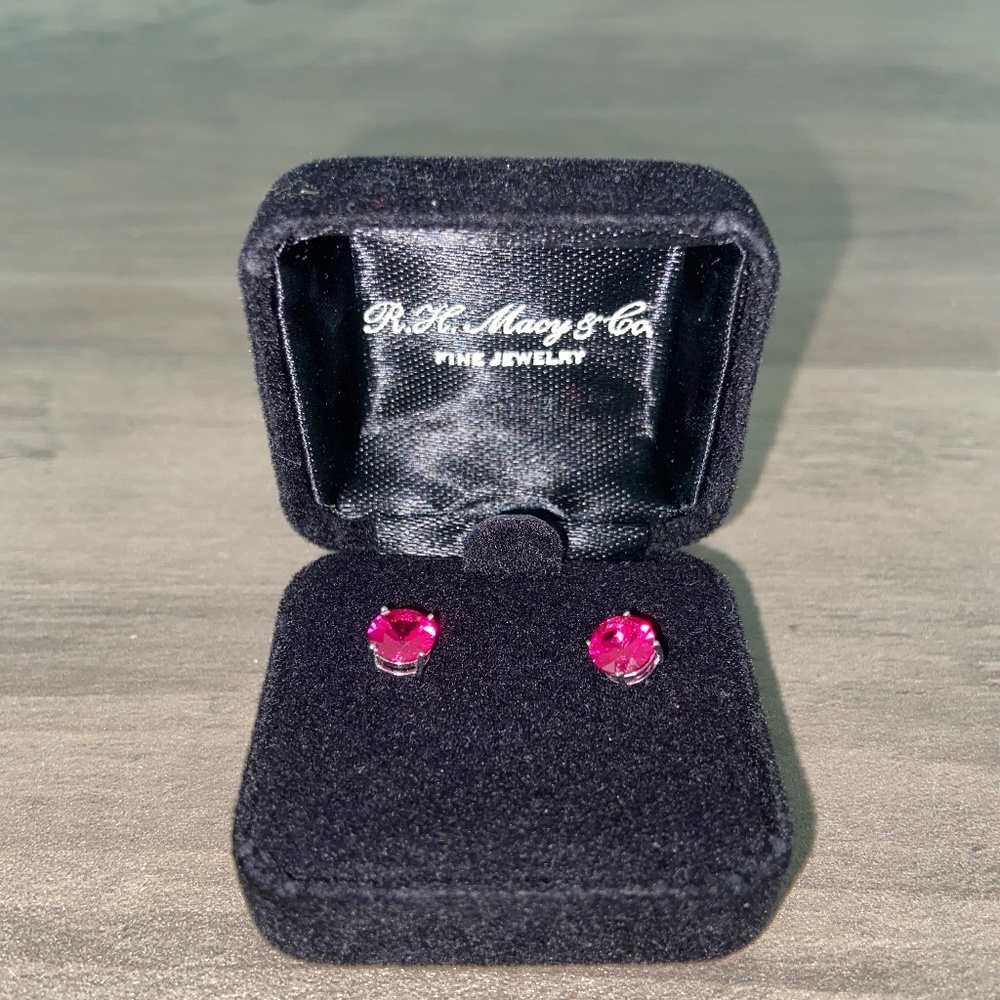 R.H. Macy & Co Fine Jewelry Lab Created Ruby Stud Earrings